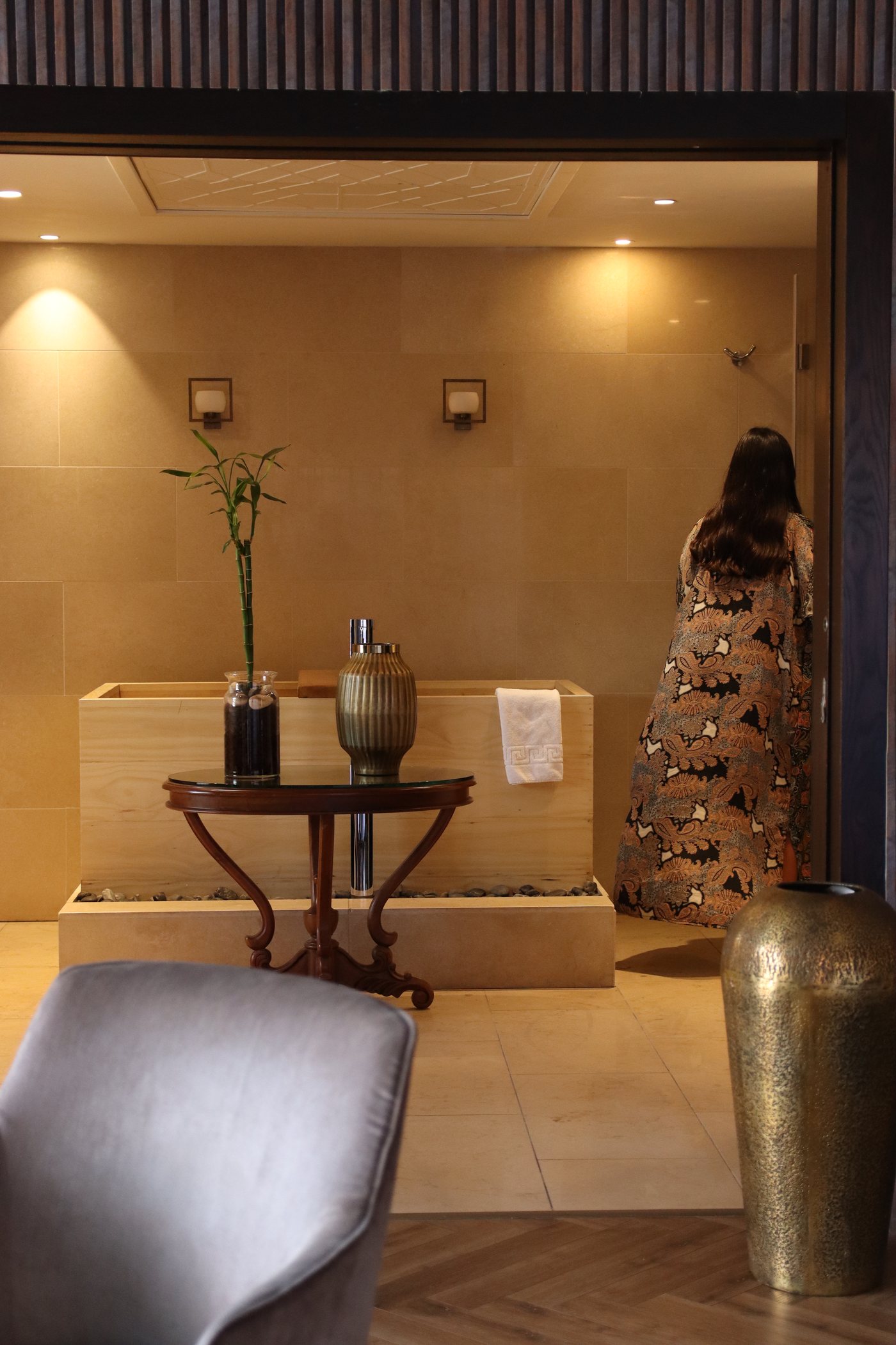 The entrance to a suite