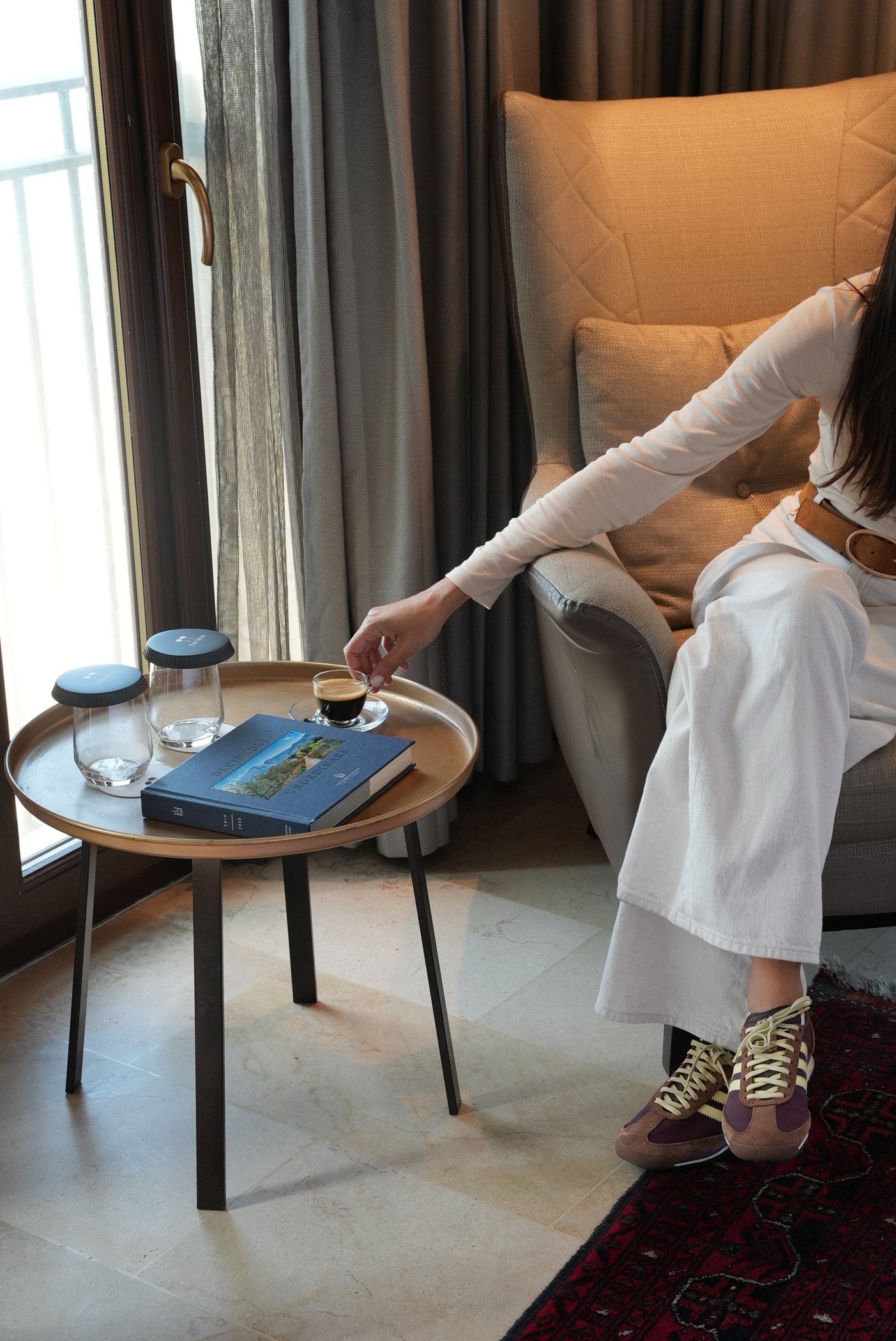 A tray carried across the room