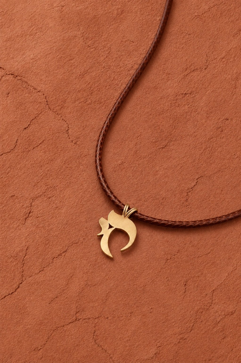 The pendant laid on terracotta